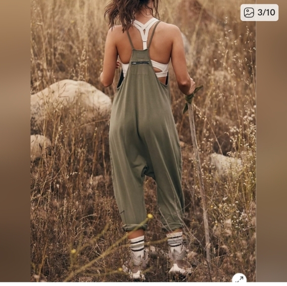 Free People Hot Shot Onesie Sage Stone - Picture 2 of 3